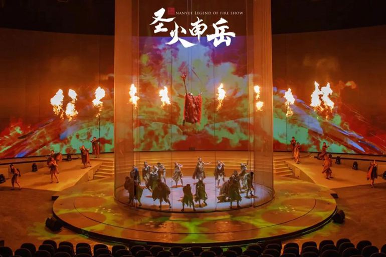 光影共舞，圣火薪传丨明和再出文旅演艺佳作——《圣火南岳》